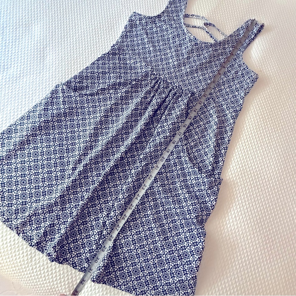 Apt. 9 Sleeveless Midi Dress Blue‎ White Patterned Size Small - Picture 9 of 9